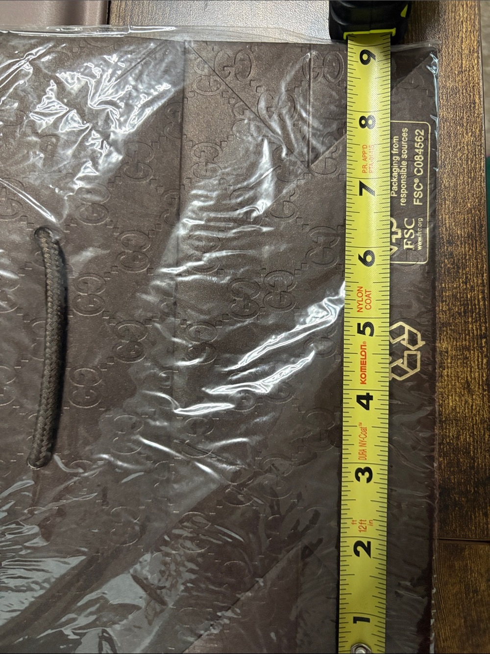 Gucci Brown Small Embossed Logo Shopping Bag - Picture 10 of 12